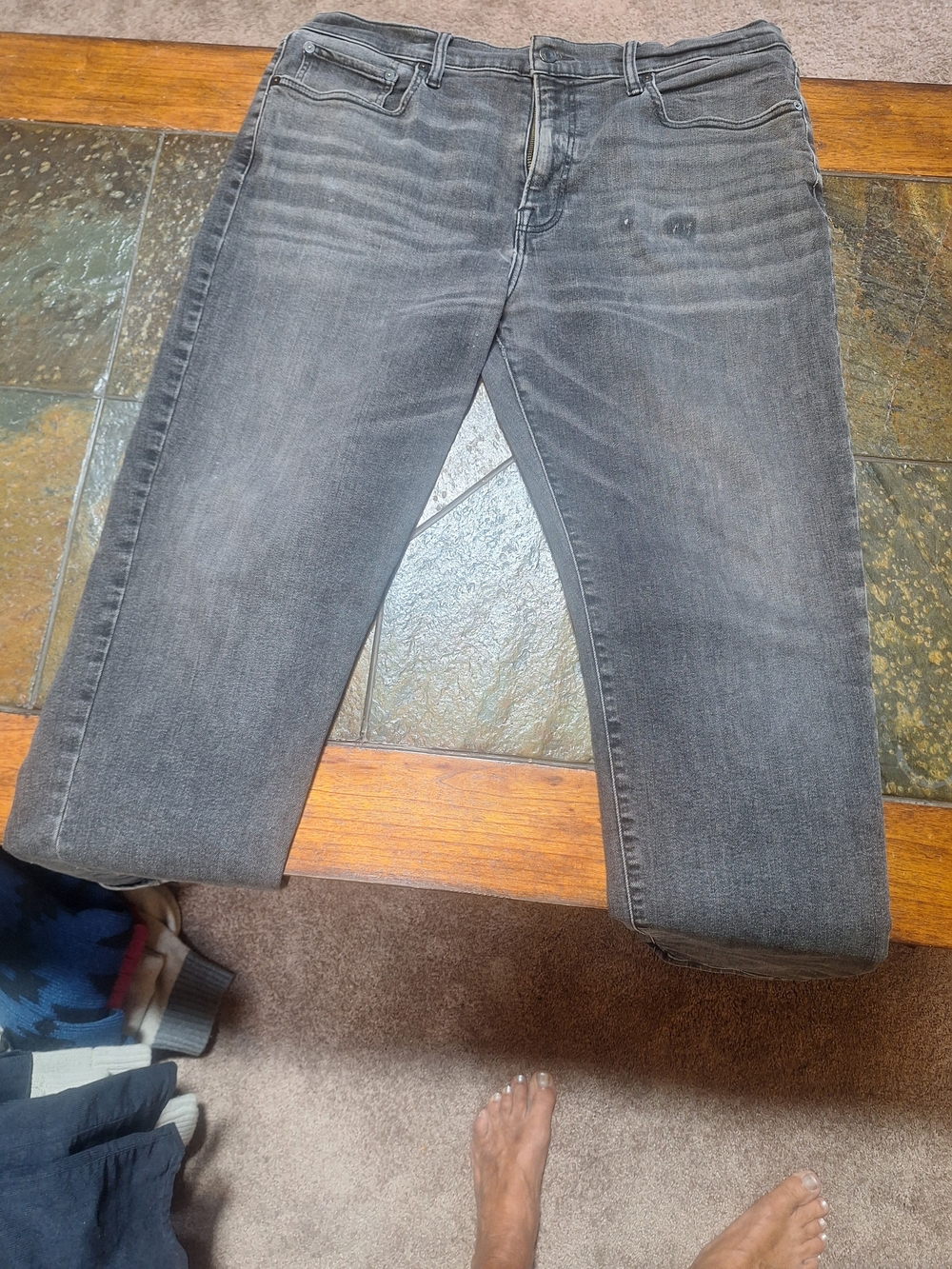 Lucky Brand Men's Straight Jeans in Washed Black